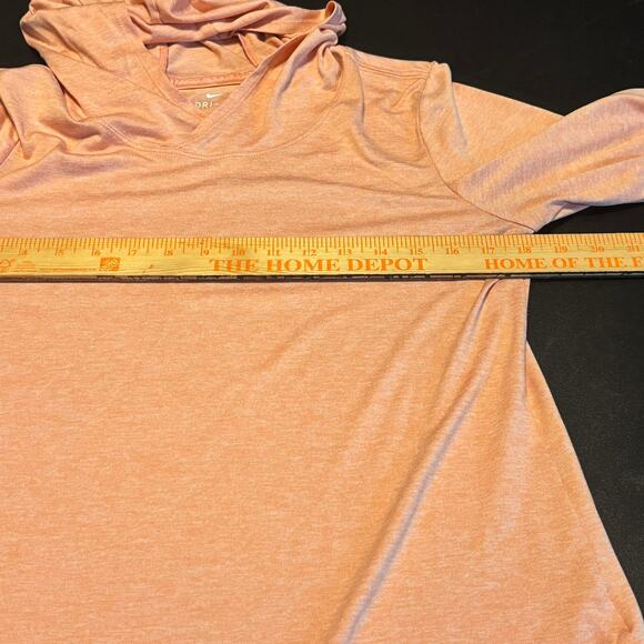 Nike Dri-Fit Women’s Pink Hooded Long Sleeve Athletic Top Size M Running - Picture 5 of 6